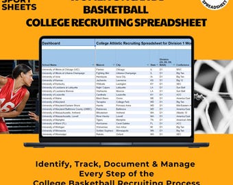 D1 Women’s Basketball College Recruiting Spreadsheet - 362 Division I Basketball Programs - Sports Scholarship Tracker - College Planner