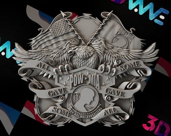 Eagle Patriotic Wall Decor | CNC STL 3D Model (Digital Download)