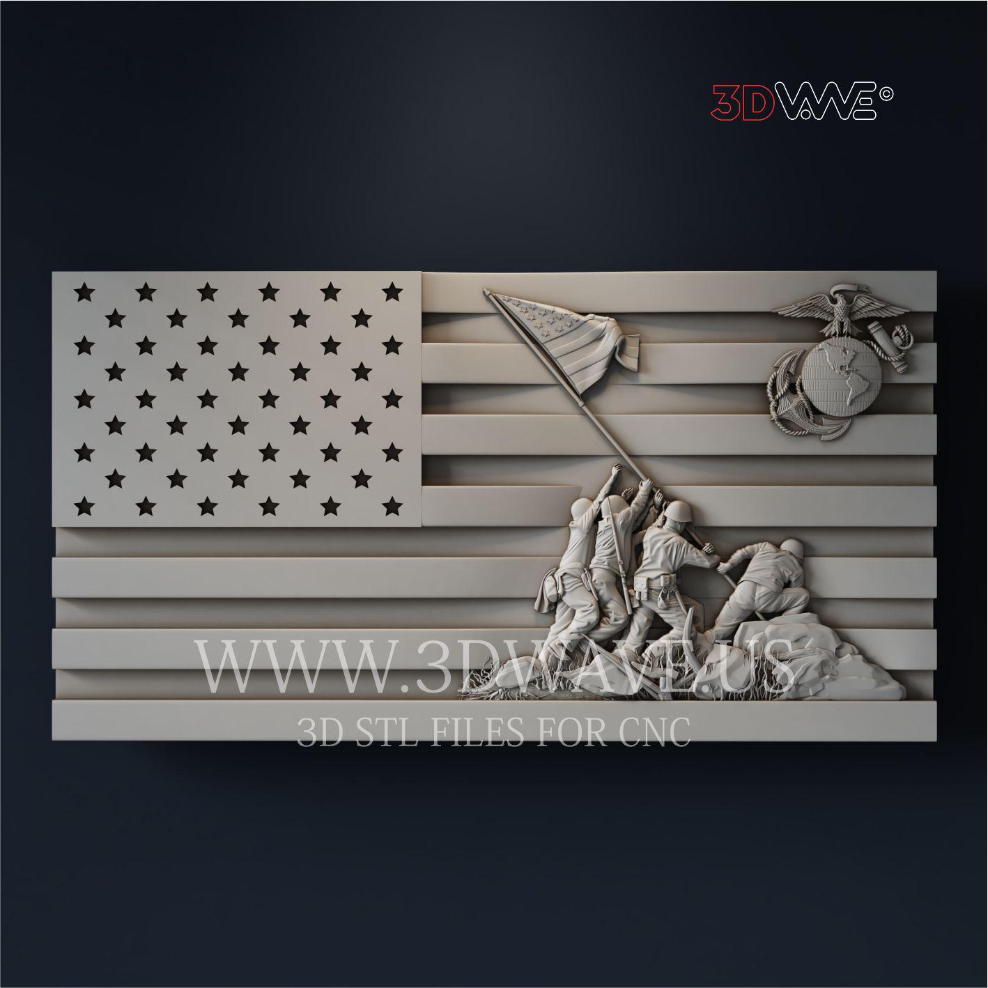 3d STL CNC files American Army Vetran: CNC project Wood Wall Art Digital Download