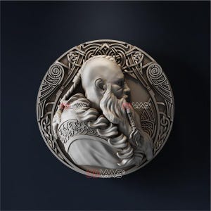 Viking  | Berserker |  Odin | 3d model | STL | CNC files | Wall decor | Wood art |  Home Decor | DIY | 3d | Digital download