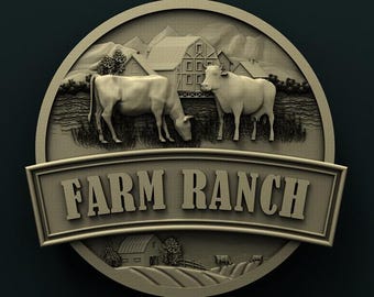 3D Farm Ranch Sign STL 3d stl File: CNC Carving Template, Wall Art (Digital Files)