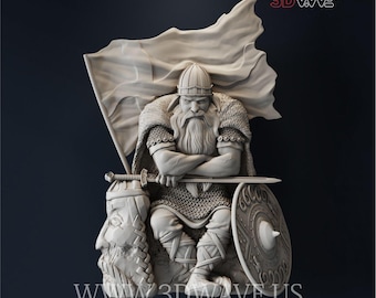 Viking Odin 3D Model: CNC Router STL File (Digital Download)