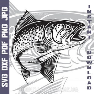 Fish SVG file | cut file for cricut | printable png| SVG dxf cut files | laser file | digital download | SVG | cricut