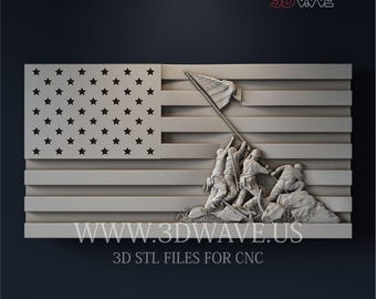 Amerikanische Armee veteran CNC-Fräser Projekt - 3D STL-Datei (Digitaler Download)