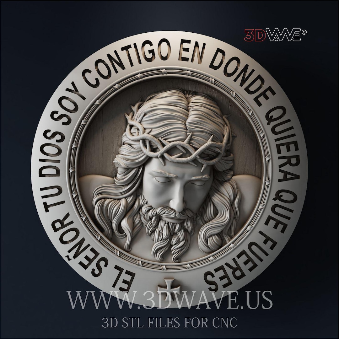 Jesus Christ Bible Verses 3D STL File - CNC Carving Template, Wood Wall ...