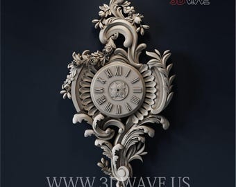 3D Wall Clock STL File: CNC Carving Template (Digital Download)