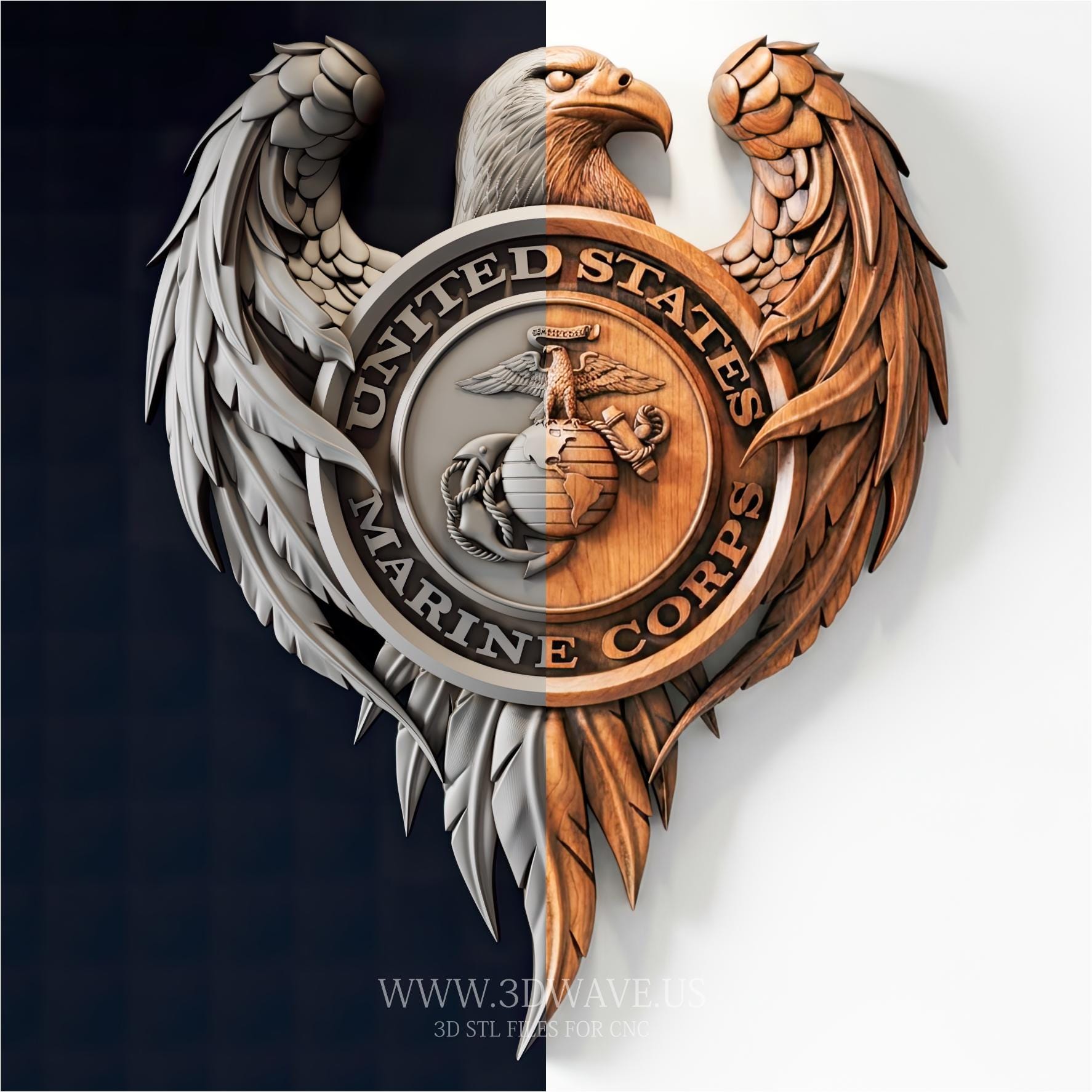 ミリタリー 【希少】アメリカ海兵隊（USMC）ヴィンテージ立体