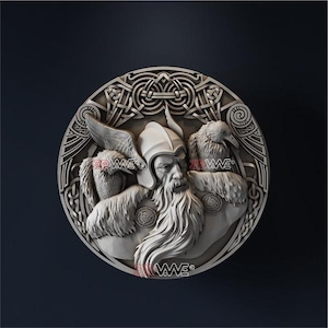 Viking  | Berserker |  Odin | 3d model | STL | CNC files | Wall decor | Wood art |  Home Decor | DIY | 3d | Digital download