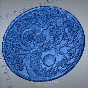 Decorative round relief digital cnc file stl file for cnc for wall panels