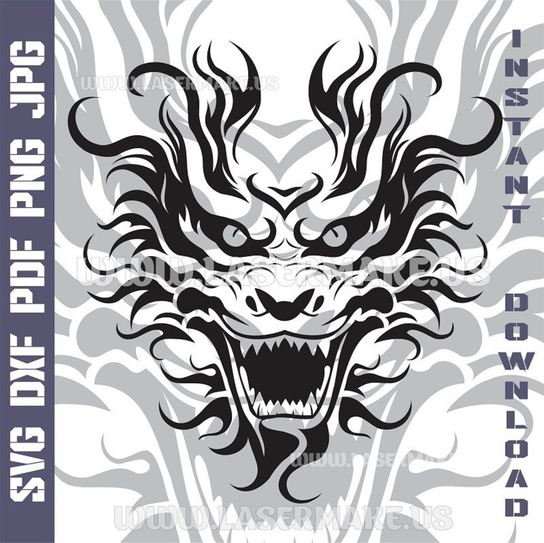 Chinese Dragon SVG File | Cut File for Cricut | Printable Png| SVG Dxf ...
