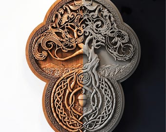 Tree of Life STL File | Celtic Relief CNC Model | Router Digital Download