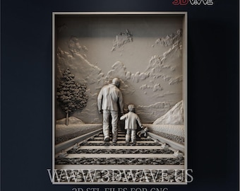 Father & Son CNC Router Project – 3D STL File (Digital Download)