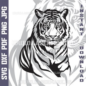 Tiger SVG file | cut file for cricut | printable png| SVG dxf cut files | laser file | digital download | SVG | cricut