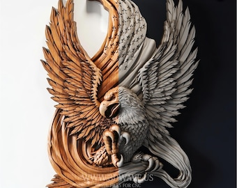 American Eagle CNC File | Patriotic Eagle Relief STL | Router Carving Download