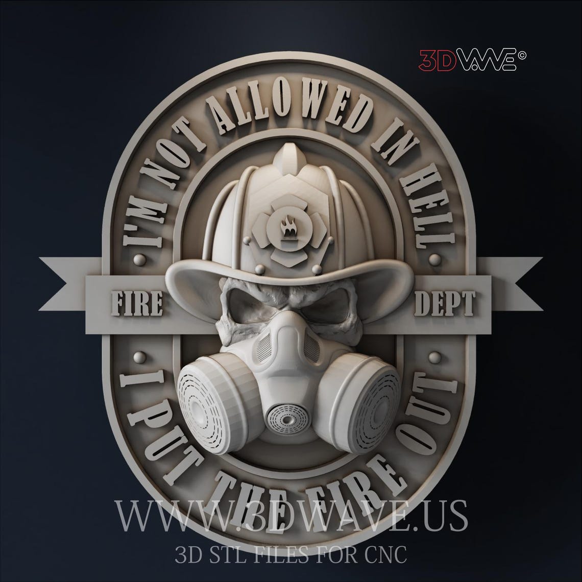 Firefighter Badge | Fireman | 3d Model | STL | CNC Files | Wall Decor ...
