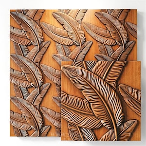 Feather Relief STL File | Seamless Carving Pattern | CNC Router Digital Download