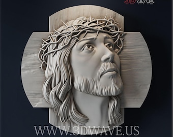 Jesus Christ 3D Model STL File: CNC Carving Template (Digital Download