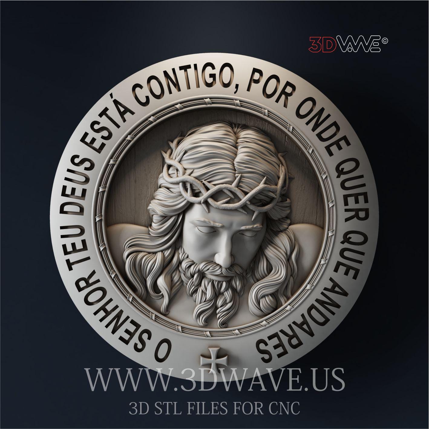Jesus Christ Bible Verses 3D STL File - CNC Carving Template, Wood Wall ...