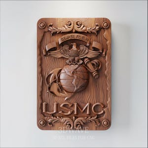 USMC Eagle Globe Anchor STL | Marine Corps 3D Model, CNC Wall Art