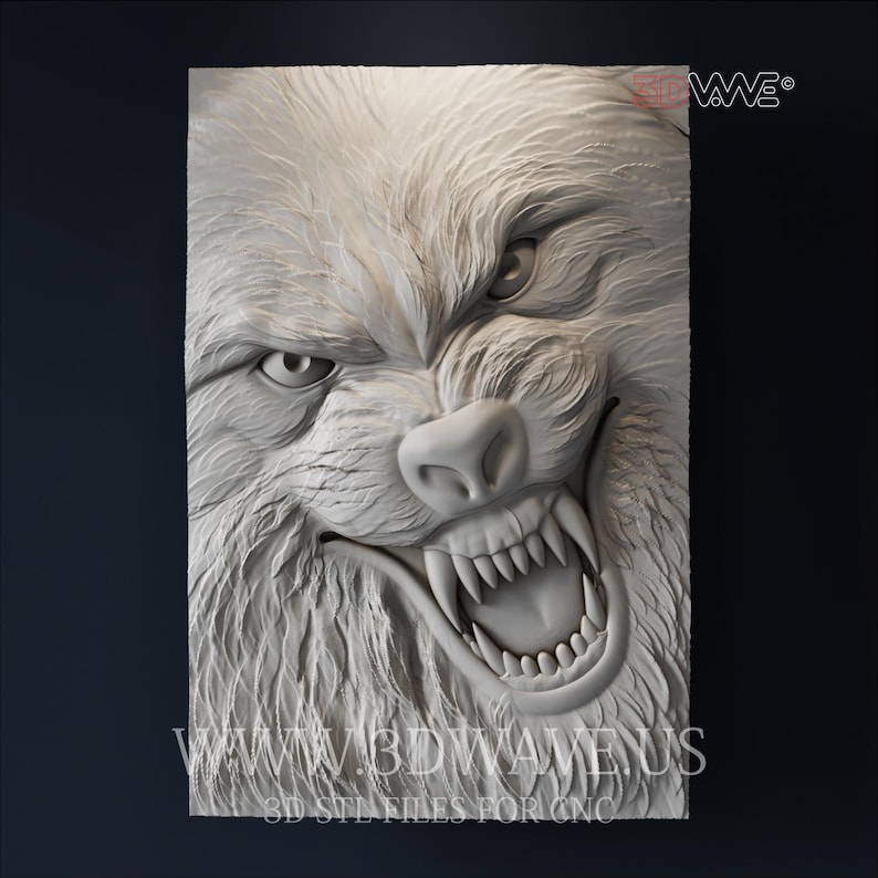 Roaring Wolf Wood Carving | 3D CNC STL Model, Wolf Wall Art Decor - Etsy