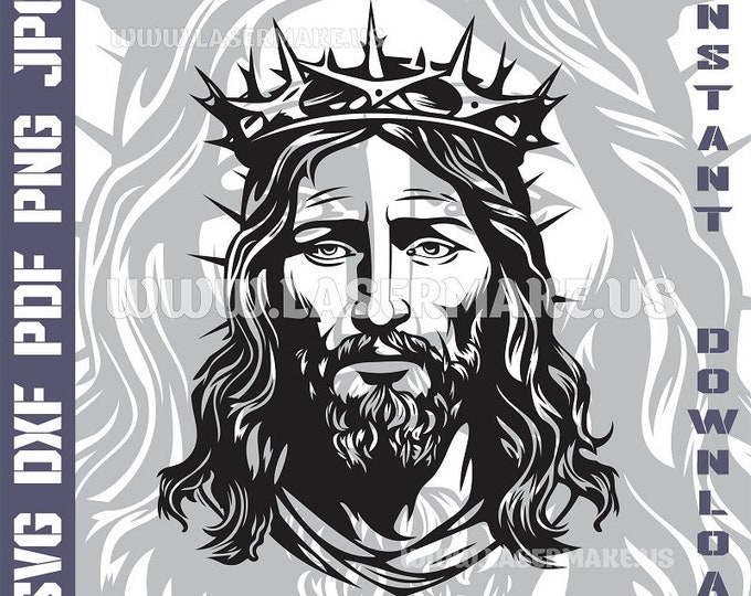 Jesus SVG File Cut File for Cricut Printable Png SVG Dxf Cut Files ...