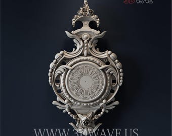3D Wall Clock STL File: CNC Carving Template (Digital Download)