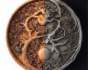 Tree Of Life STL | Wood Carving CNC Router File, 3D Relief Model (Digital Download)