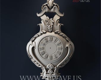 3D Wall Clock STL File: CNC Carving Template (Digital Download)