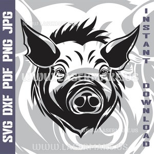 Pig SVG file | cut file for cricut | printable png| SVG dxf cut files | laser file | digital download | SVG | cricut