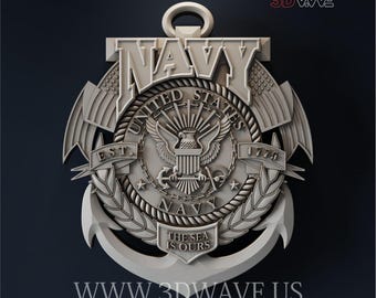 US Navy Abzeichen STL Datei: CNC Carving Template (Digitale Dateien)