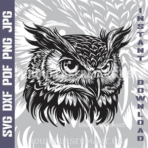 Owl SVG file | cut file for cricut | printable png| SVG dxf cut files | laser file | digital download | SVG | cricut