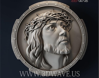 Jesus Christ 3D STL File: CNC Carving Template (Digital Download)