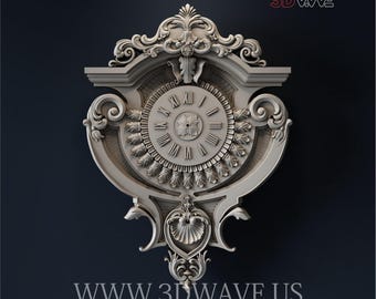 3D Wall Clock STL File: CNC Carving Template (Digital Download)