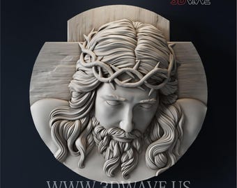 Jesus Christ 3D STL File: CNC Carving Template (Digital Download)