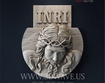 Jesus Christ 3D STL File: CNC Carving Template (Digital Download)