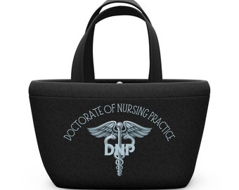 Custom Doctorate of Nursing "DNP Doctorate of Nursing" Black Lunch Bag