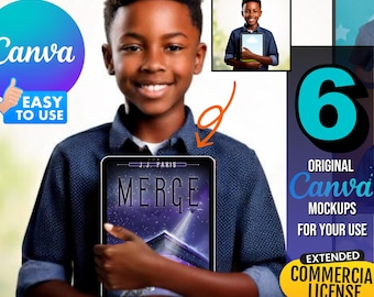 Editable Canva Book Mockup Template: KDP Journal Mockup (Digital Download) drag and drop