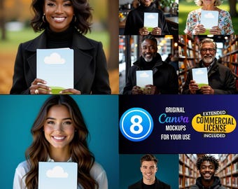 Canva Book Mockup Templates – KDP Book Cover Designs (Digital Download)