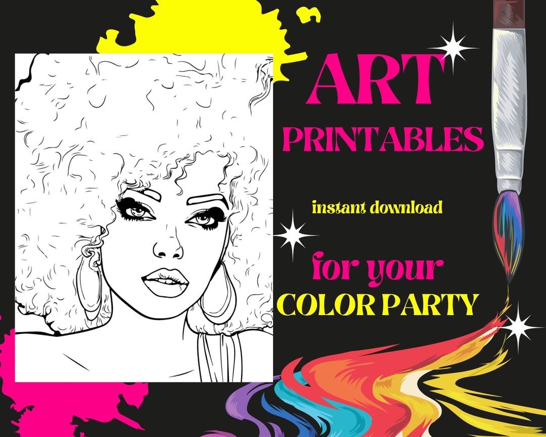 Predrawn Canvas. SIP and PAINT CANVAS Printables Design for - Etsy