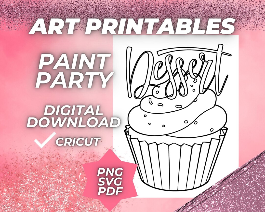 OUTLINE CANVAS PRINTABLES Bundle Paint and Sip Diy Paint Kits Pre Drawn Outline Canvas Adult ...