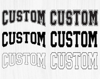 Custom Arched Varsity Font SVG, PNG (Digital Download)