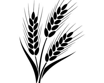 Wheat Sheaf Svg Png, Wheat SVG, Wheat Ears SVG, Cut Ready Digital Design For Cricut, Grain Wheat Silhouette, Sublimation, Digital download
