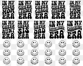 Cheer Era SVG Bundle: Cheer Mom, Dad, Coach Designs (Digital Download)