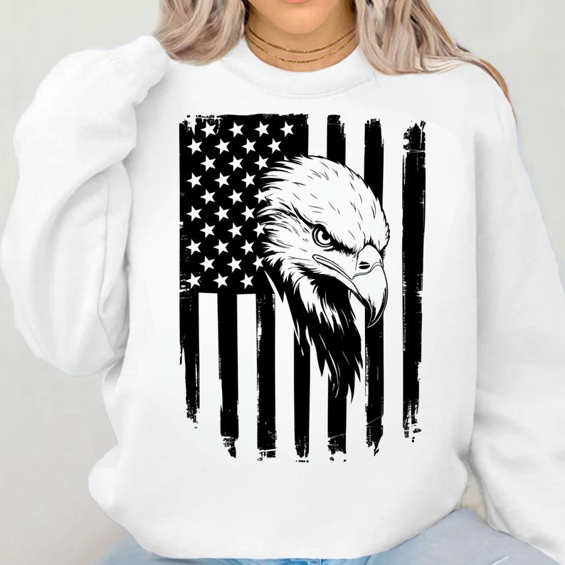 Patriotic Eagle USA Flag SVG Bundle, American Bald Eagle Design, 4th of ...
