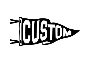Mascota de banderín personalizada: SVG PNG (archivo digital) para instituto/universidad