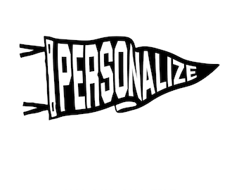 Pennant Mascot Personalize ME high school college football SVG PNG Digital file