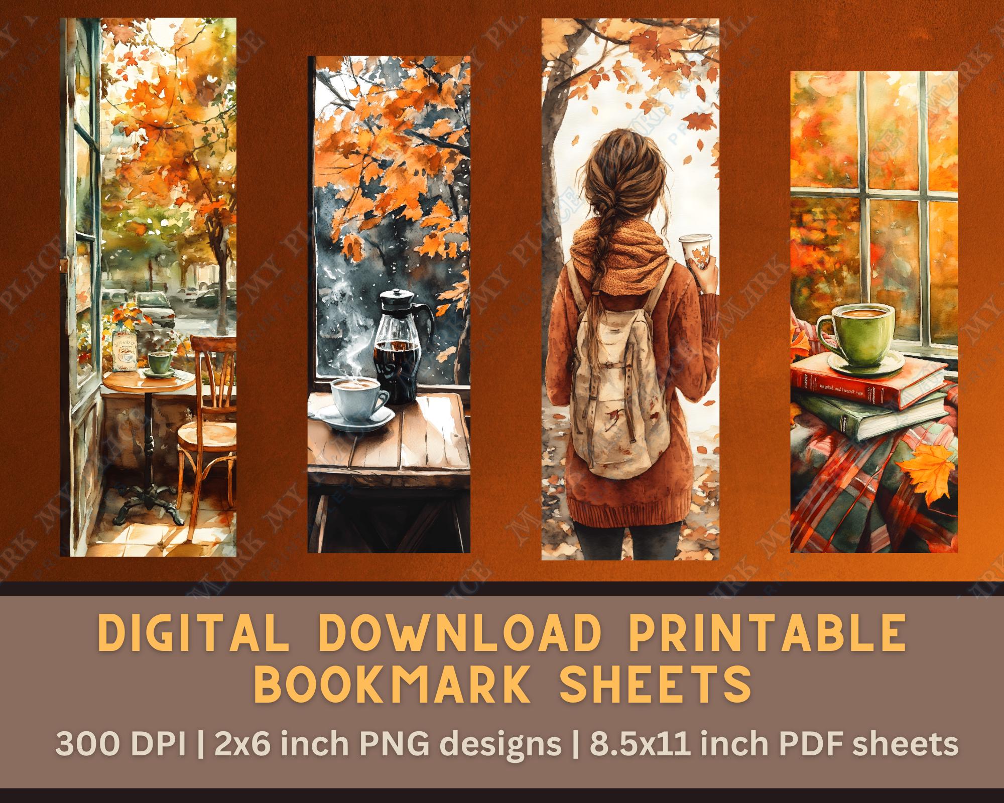 Cozy Fall Coffee Printable Bookmarks | Pumpkin Spice Bookmark | Fall ...