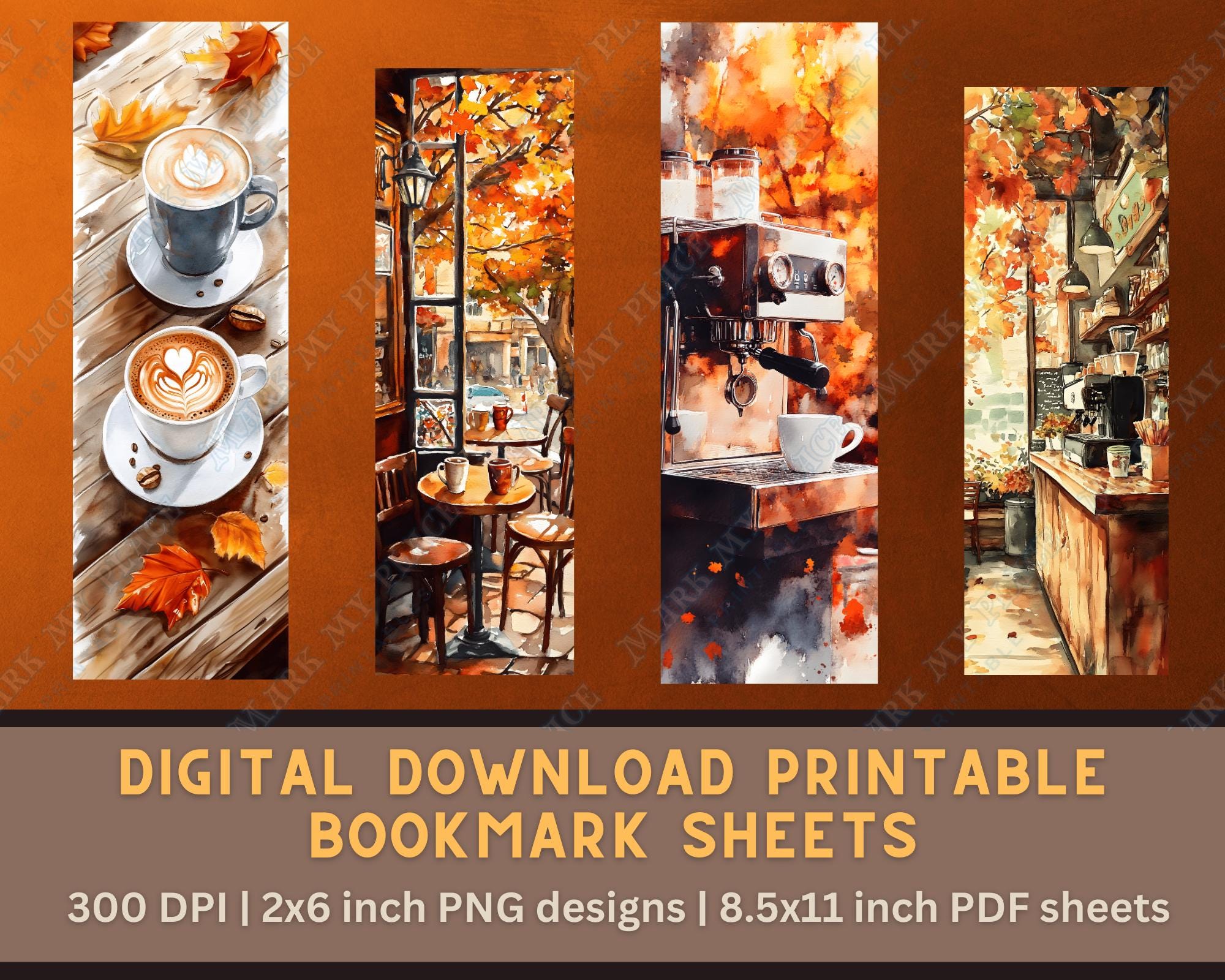 Cozy Fall Coffee Printable Bookmarks | Pumpkin Spice Bookmark | Fall ...