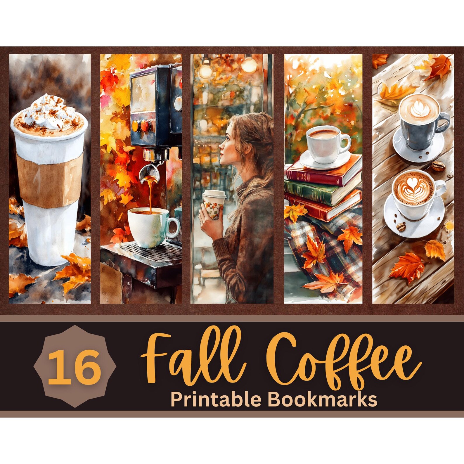 Cozy Fall Coffee Printable Bookmarks | Pumpkin Spice Bookmark | Fall ...