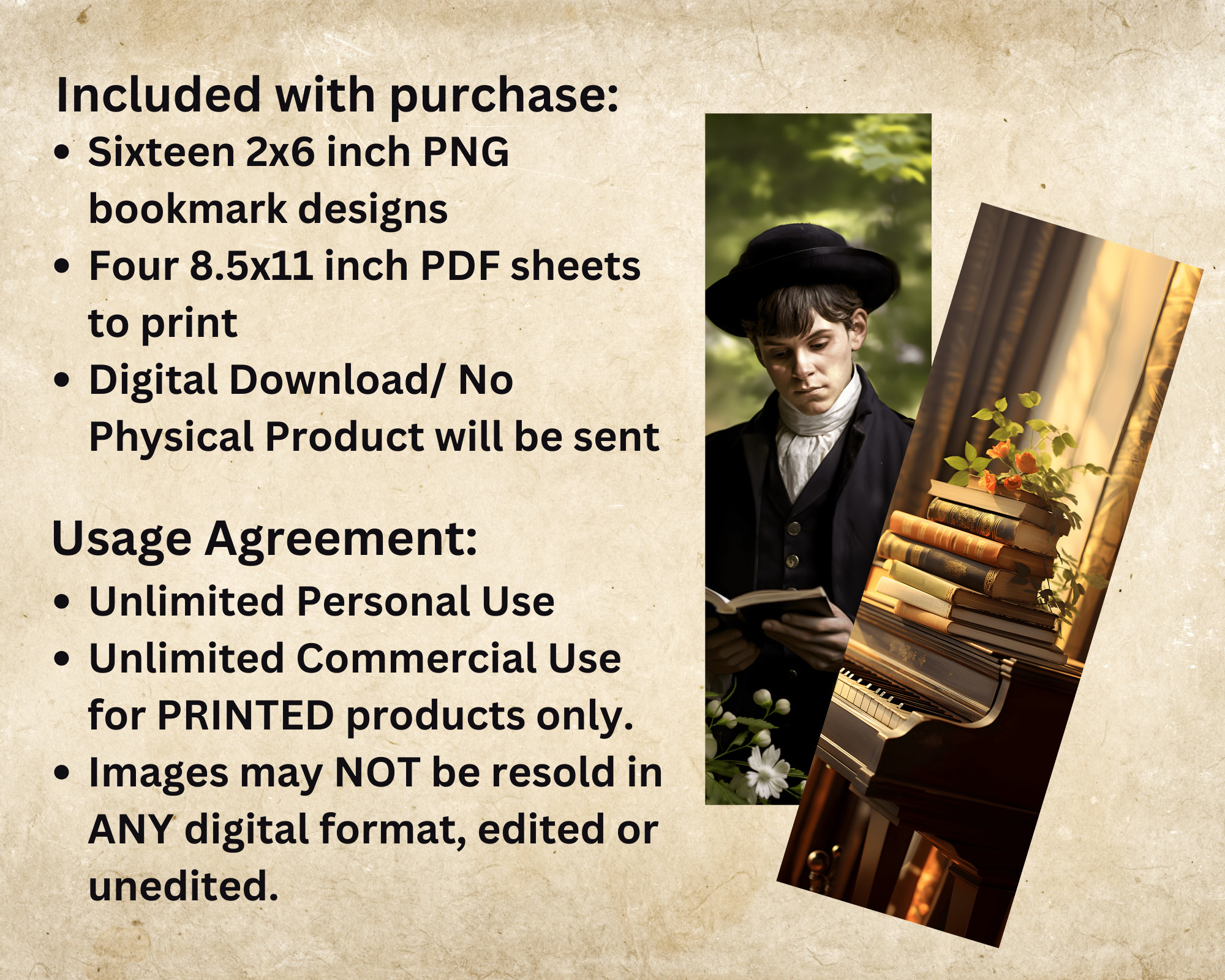 Pride and Prejudice Printable Bookmarks PNG Bundle Jane Austen Bookmark ...